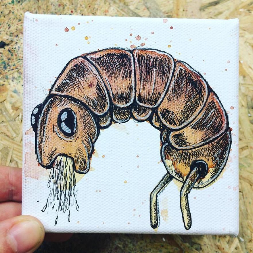 I Create Quirky Monsters From Random Paint Splashes Daily