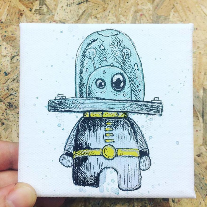 I Create Quirky Monsters From Random Paint Splashes Daily