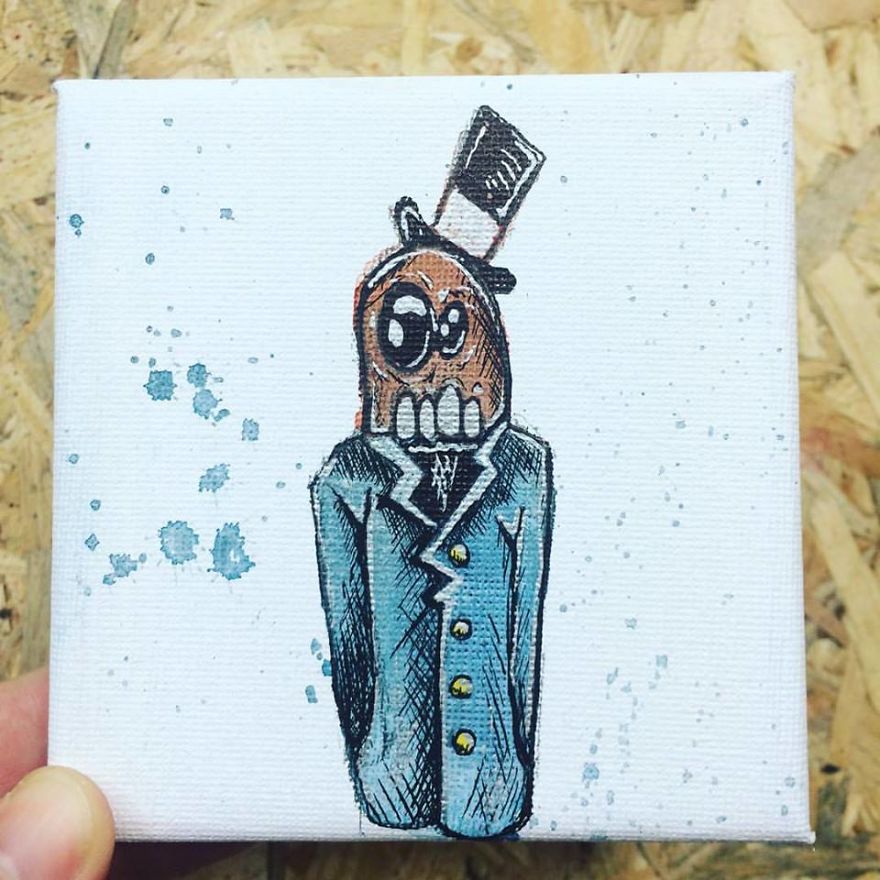 I Create Quirky Monsters From Random Paint Splashes Daily