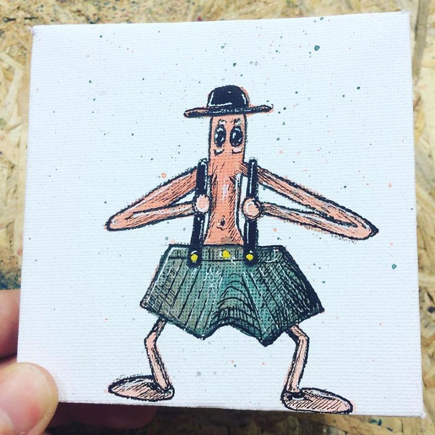 I Create Quirky Monsters From Random Paint Splashes Daily