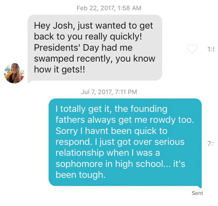 Strangers Who’ve Kept Hilarious Tinder Conversation For 3 Years Go Viral, So Tinder Itself Decides To Step In Strangers Who’ve Kept Hilarious Tinder Conversation For 3 Years Go Viral, So Tinder Itself Decides To Step In