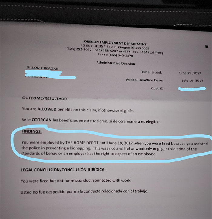 Employee Saves Child From Kidnapper, Instead Of Promotion Gets This Letter Saying He’s Fired Employee Saves Child From Kidnapper, Instead Of Promotion Gets This Letter Saying He’s Fired