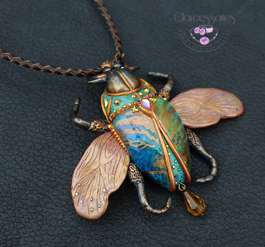 I Create Mesmerizing Insect Jewelry From Polymer Clay