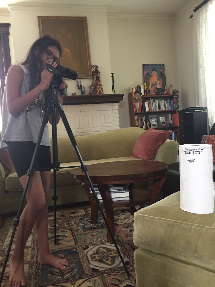 Big Brother Is Away At Camp And Family Replaces Him With A Paper Towel Roll