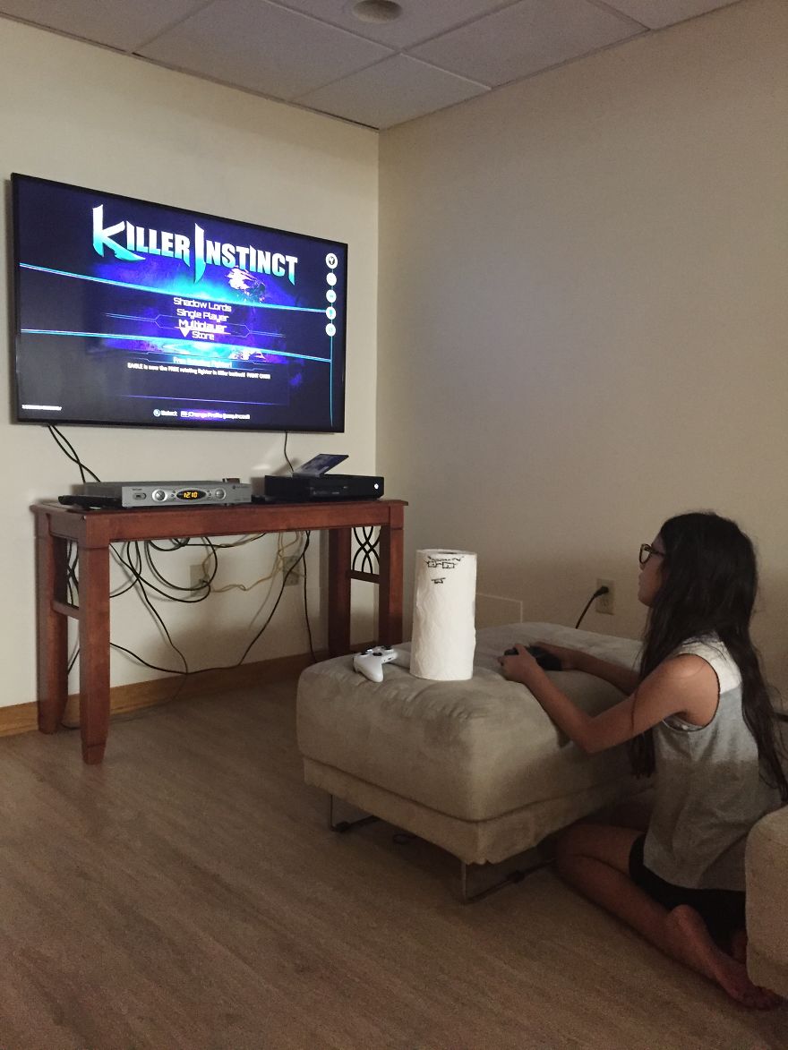 Big Brother Is Away At Camp And Family Replaces Him With A Paper Towel Roll