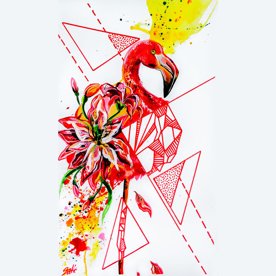 I Try To Paint The Beauty Of Birds In A Unique Perspective That Mixes Geometry And Landscapes I Try To Paint The Beauty Of Birds In A Unique Perspective That Mixes Geometry And Landscapes