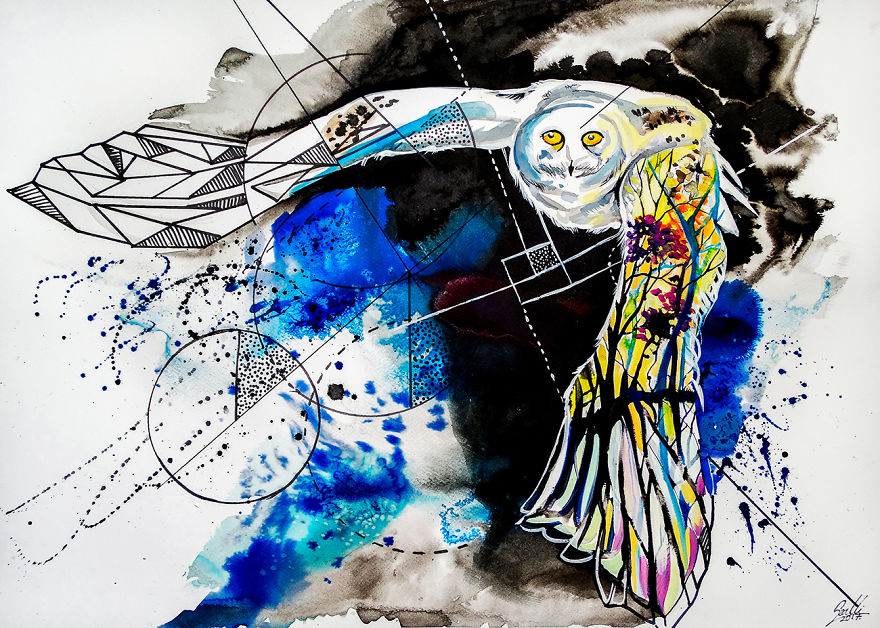 I Try To Paint The Beauty Of Birds In A Unique Perspective That Mixes Geometry And Landscapes I Try To Paint The Beauty Of Birds In A Unique Perspective That Mixes Geometry And Landscapes