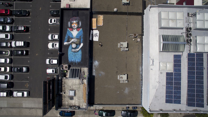 Fin Dac’s New Rooftop Mural In San Francisco Fin Dac’s New Rooftop Mural In San Francisco