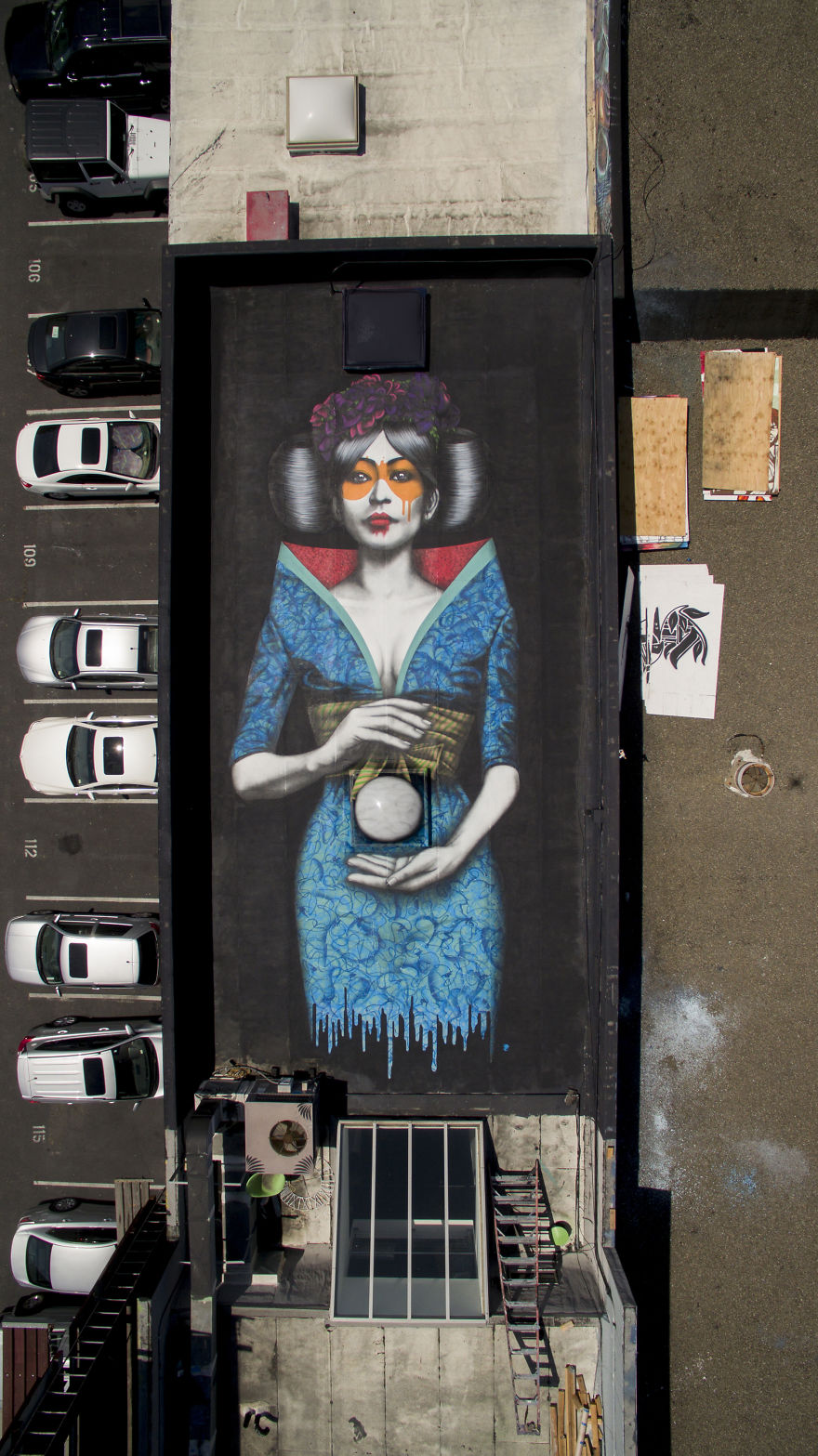 Fin Dac’s New Rooftop Mural In San Francisco Fin Dac’s New Rooftop Mural In San Francisco