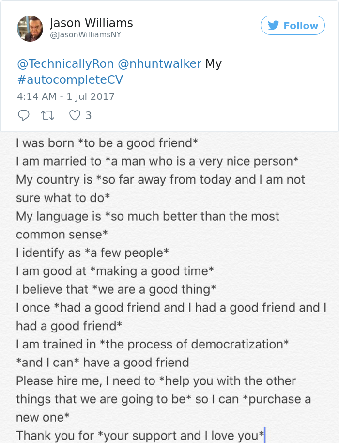 This Guy Just Wrote His Resume Using Google Autocomplete, And It’s So Brilliant He Deserves A Job This Guy Just Wrote His Resume Using Google Autocomplete, And It’s So Brilliant He Deserves A Job
