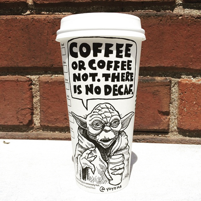 I Got Bored By Blank Coffee Cups, So I Started Drawing Comics On Them