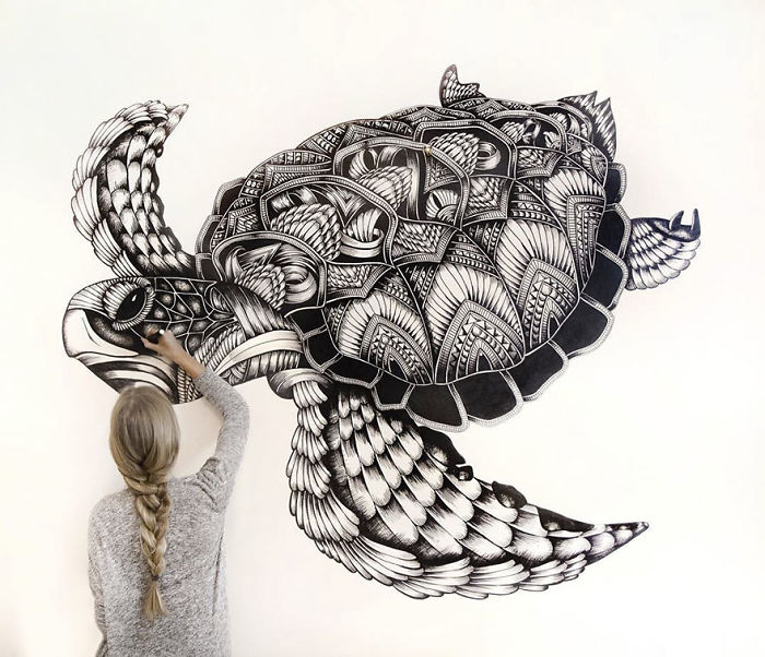 41 Incredibly Detailed Animal Drawings By Faye Halliday