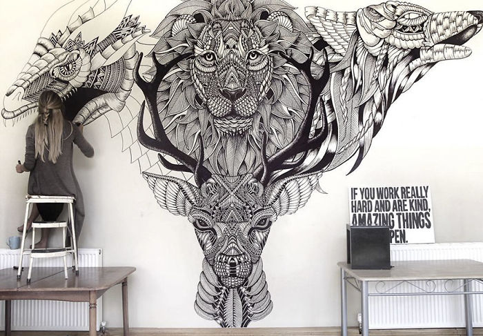 41 Incredibly Detailed Animal Drawings By Faye Halliday