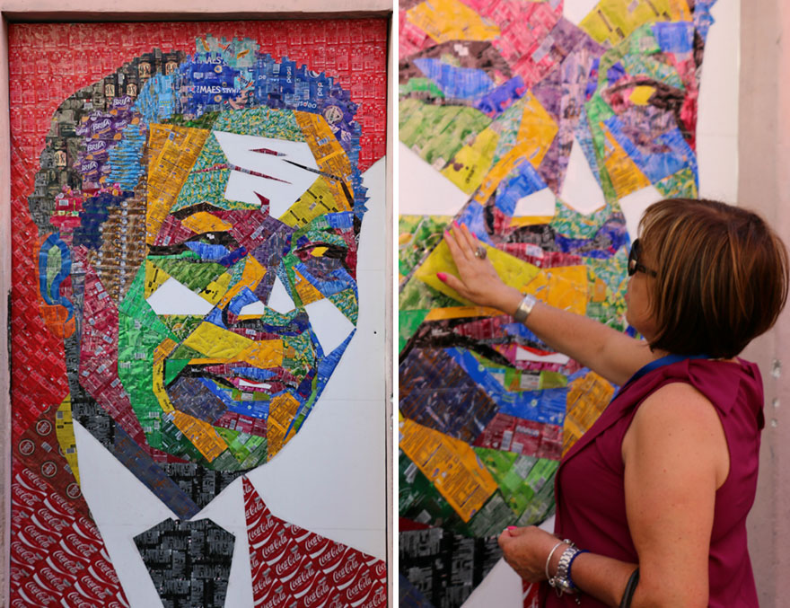 We Collected 25 000 Empty Beverage Cans From Local Bars To Create Street Art We Collected 25 000 Empty Beverage Cans From Local Bars To Create Street Art