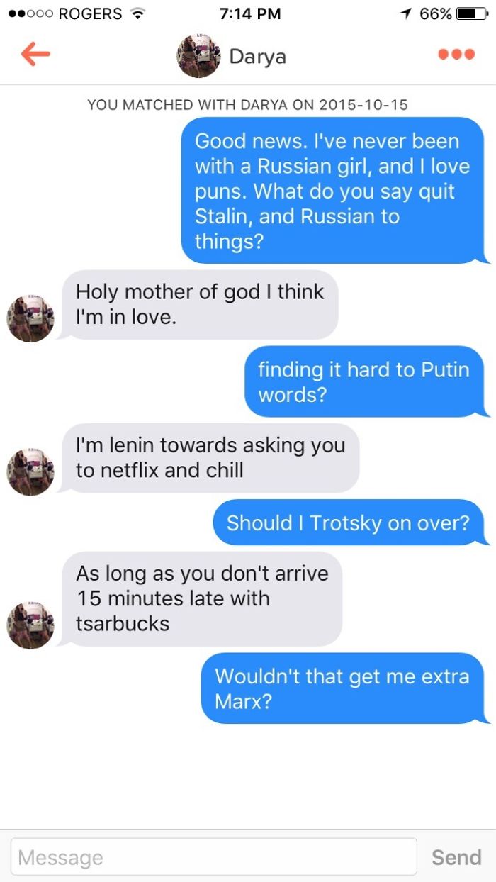 109 Brilliant Tinder Puns That Totally Deserve A Date, But Don’t Always Work As Expected 109 Brilliant Tinder Puns That Totally Deserve A Date, But Don’t Always Work As Expected