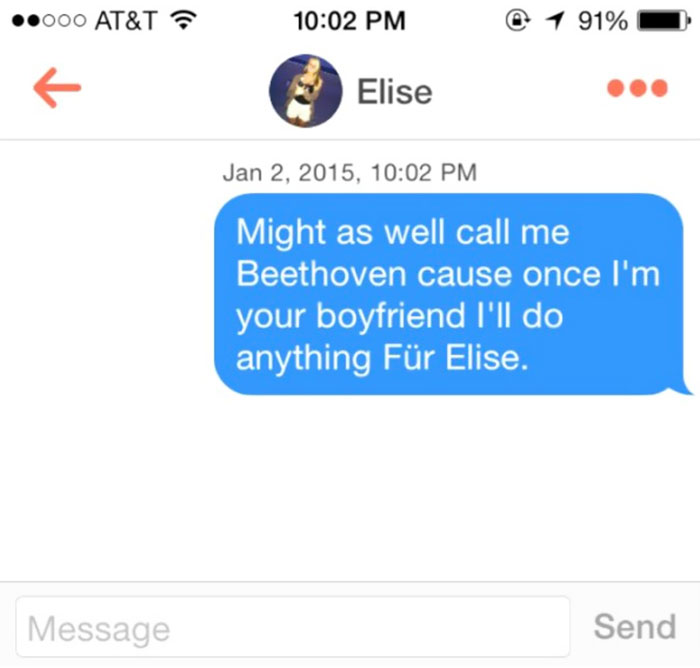 109 Brilliant Tinder Puns That Totally Deserve A Date, But Don’t Always Work As Expected 109 Brilliant Tinder Puns That Totally Deserve A Date, But Don’t Always Work As Expected