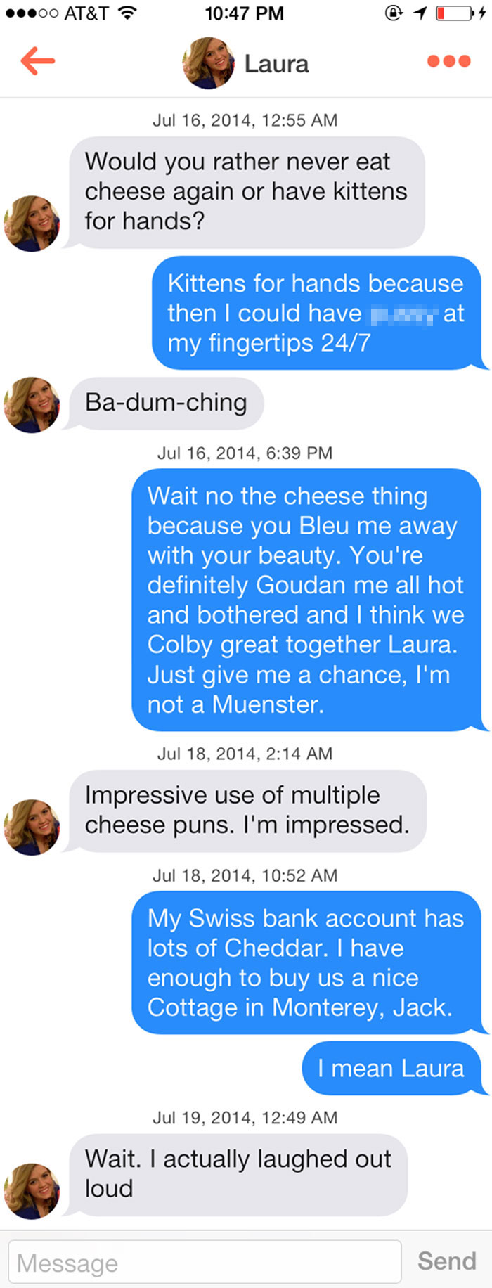 109 Brilliant Tinder Puns That Totally Deserve A Date, But Don’t Always Work As Expected 109 Brilliant Tinder Puns That Totally Deserve A Date, But Don’t Always Work As Expected