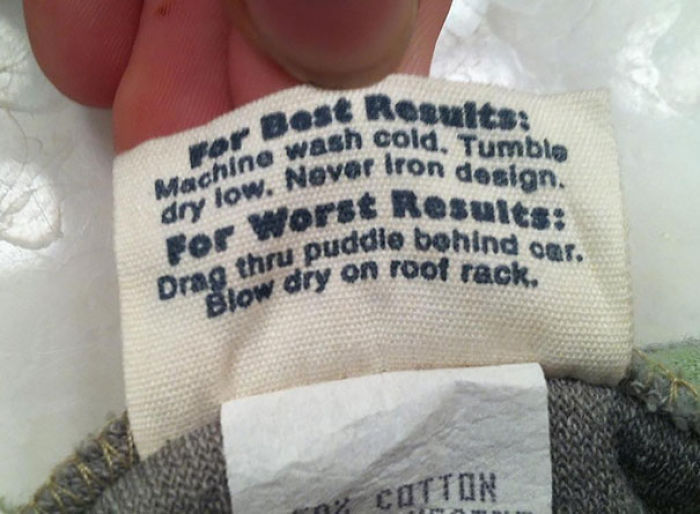 50 Of The Funniest Clothing Tags Ever