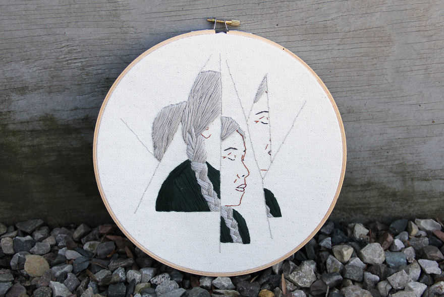 I Embroidered Fractured Portraits Of Women Showing The Complex Feelings I Experienced After The Election I Embroidered Fractured Portraits Of Women Showing The Complex Feelings I Experienced After The Election