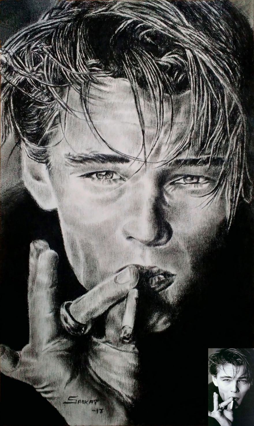 It Took Me 1 Day To Draw This Charcoal Pencil Portrait Of Leonardo Di Caprio It Took Me 1 Day To Draw This Charcoal Pencil Portrait Of Leonardo Di Caprio