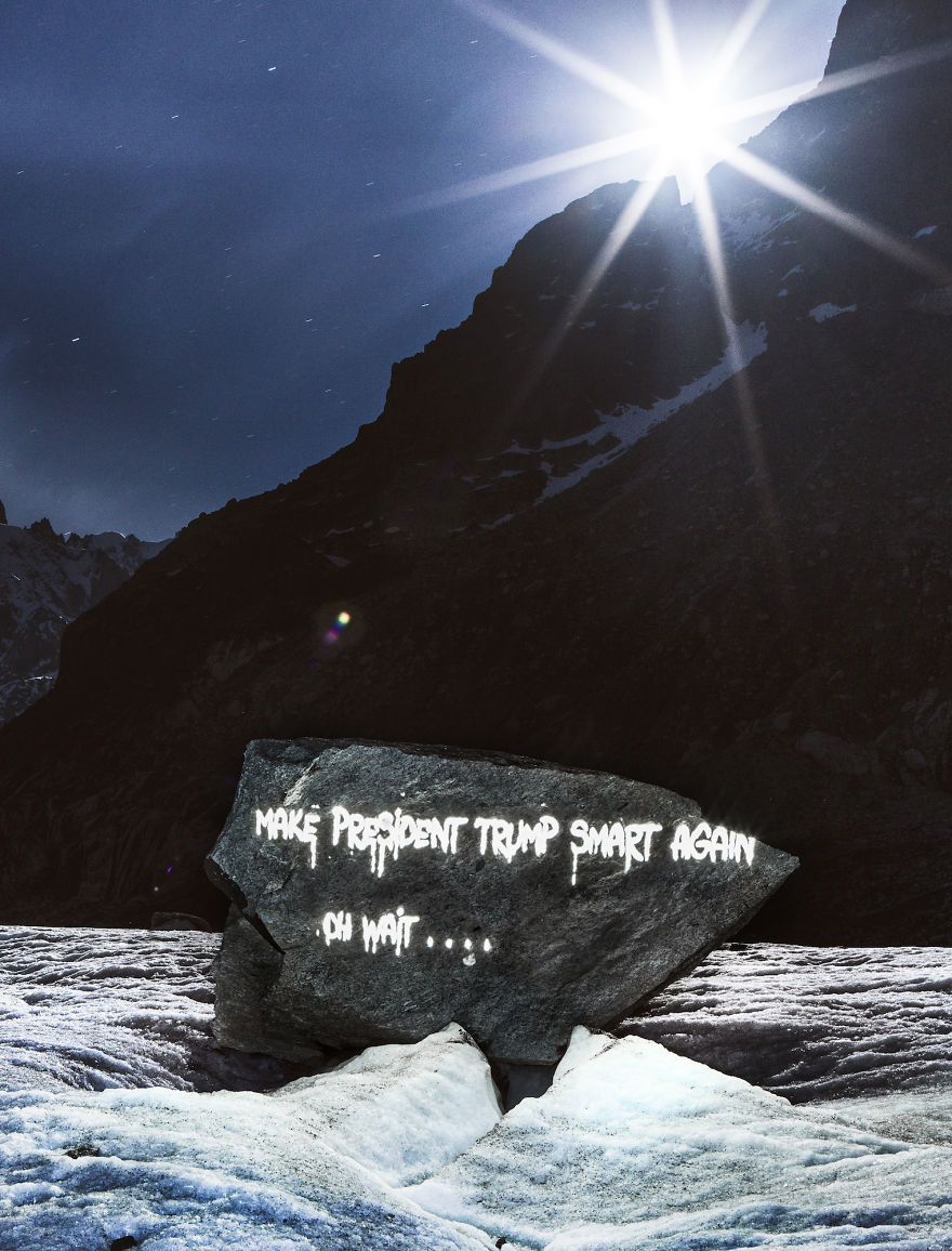 Ice Scream: First ‘Street Art’ Work On French Glacier Ice Scream: First ‘Street Art’ Work On French Glacier