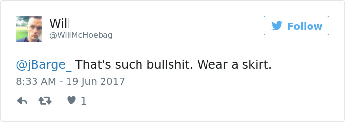 Boss Sends Guy Home For Violating The Male Dress Code, So He Decides To Follow The Female One Instead Boss Sends Guy Home For Violating The Male Dress Code, So He Decides To Follow The Female One Instead