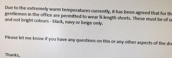 Boss Sends Guy Home For Violating The Male Dress Code, So He Decides To Follow The Female One Instead Boss Sends Guy Home For Violating The Male Dress Code, So He Decides To Follow The Female One Instead