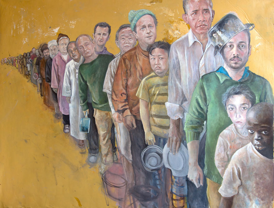 World Leaders Reimagined As Refugees In A Powerful Project By A Syrian Artist World Leaders Reimagined As Refugees In A Powerful Project By A Syrian Artist