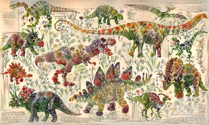 Artificial Intelligence Turns A Book Of Flowers Into Surprisingly Lovely Dinosaur Art Artificial Intelligence Turns A Book Of Flowers Into Surprisingly Lovely Dinosaur Art