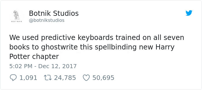 Someone Tried Using Predictive Software To Write A New Harry Potter Chapter, Probably Didn’t Expect A Result Like This Someone Tried Using Predictive Software To Write A New Harry Potter Chapter, Probably Didn’t Expect A Result Like This