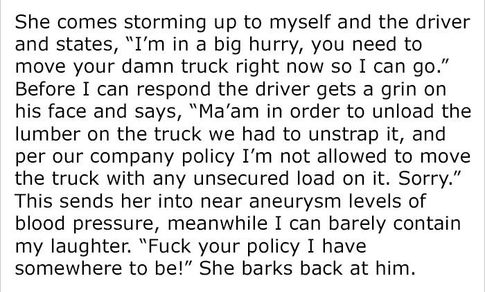 Rude Woman Refuses To Leave ‘No Parking’ Zone, So Construction Workers Get The Best Revenge Rude Woman Refuses To Leave ‘No Parking’ Zone, So Construction Workers Get The Best Revenge
