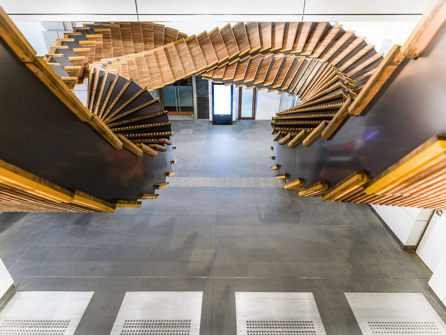 Artist Repurposes Historic Escalator To Create A Mind-Bending Installation That Feels Like A Dream Artist Repurposes Historic Escalator To Create A Mind-Bending Installation That Feels Like A Dream