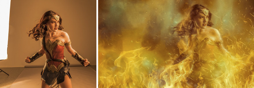 My Friend Made One Amazing Wonder Woman Cosplay Outfit Before And After Shots