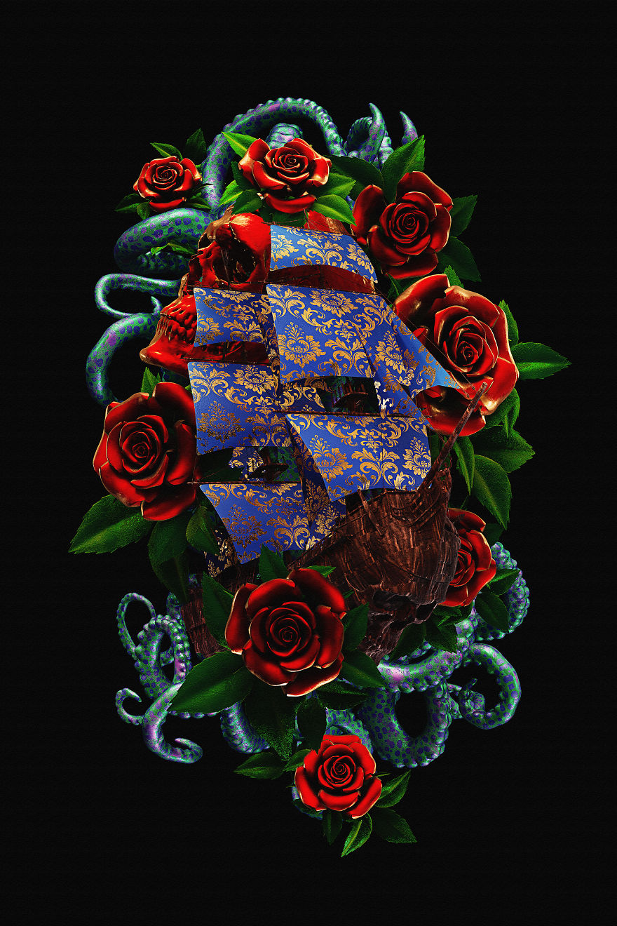 I Reimagined Traditional Tattoos As 3D Illustrations I Reimagined Traditional Tattoos As 3D Illustrations