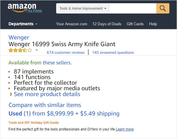 People Can&#8217;t Stop Trolling This $9000 Swiss Army Knife On Amazon, And Here Are 46 Of The Funniest Reviews