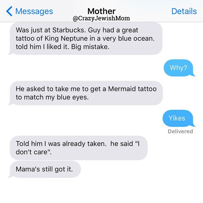 Daughter Posts Brutally Honest Texts That She Receives From Her Crazy Jewish Mother, And It’s Hilarious Daughter Posts Brutally Honest Texts That She Receives From Her Crazy Jewish Mother, And It’s Hilarious