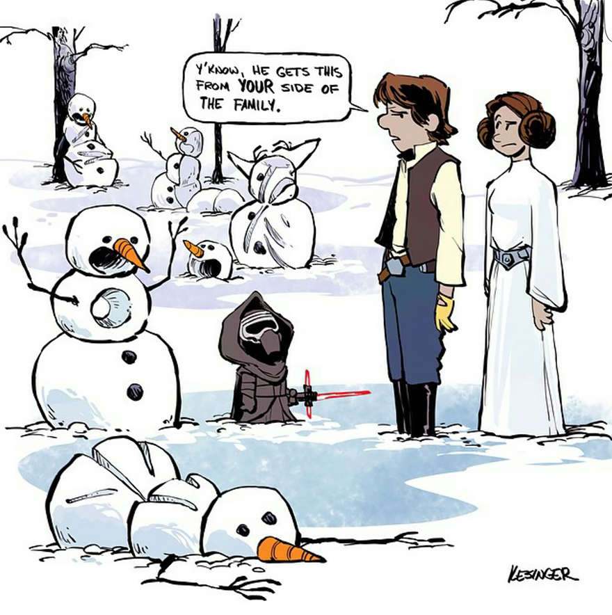 Disney Illustrator Combines Star Wars And Calvin &#038; Hobbes, And The Result Is Adorable