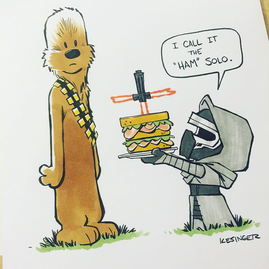 Disney Illustrator Combines Star Wars And Calvin &#038; Hobbes, And The Result Is Adorable