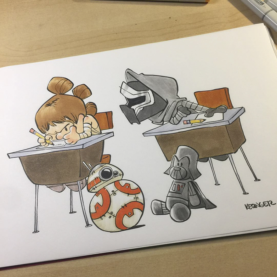 Disney Illustrator Combines Star Wars And Calvin &#038; Hobbes, And The Result Is Adorable