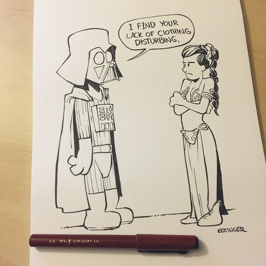 Disney Illustrator Combines Star Wars And Calvin &#038; Hobbes, And The Result Is Adorable