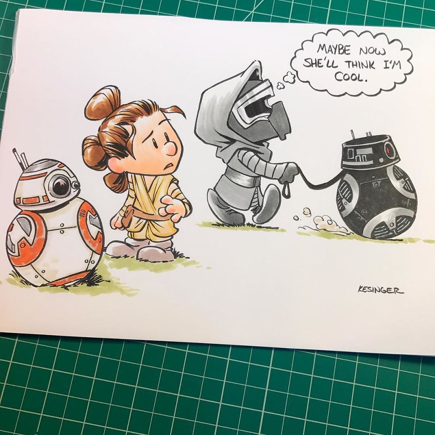 Disney Illustrator Combines Star Wars And Calvin &#038; Hobbes, And The Result Is Adorable