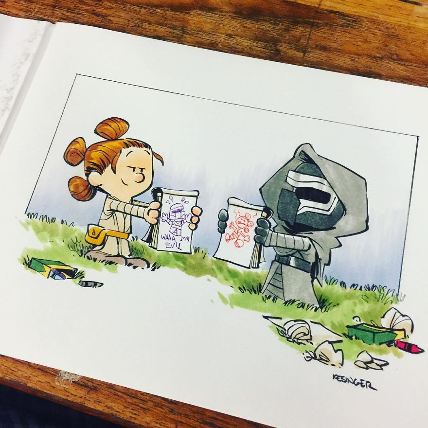 Disney Illustrator Combines Star Wars And Calvin &#038; Hobbes, And The Result Is Adorable