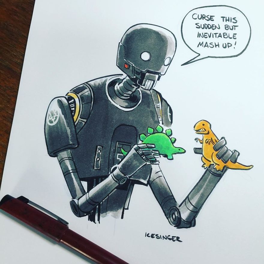 Disney Illustrator Combines Star Wars And Calvin &#038; Hobbes, And The Result Is Adorable
