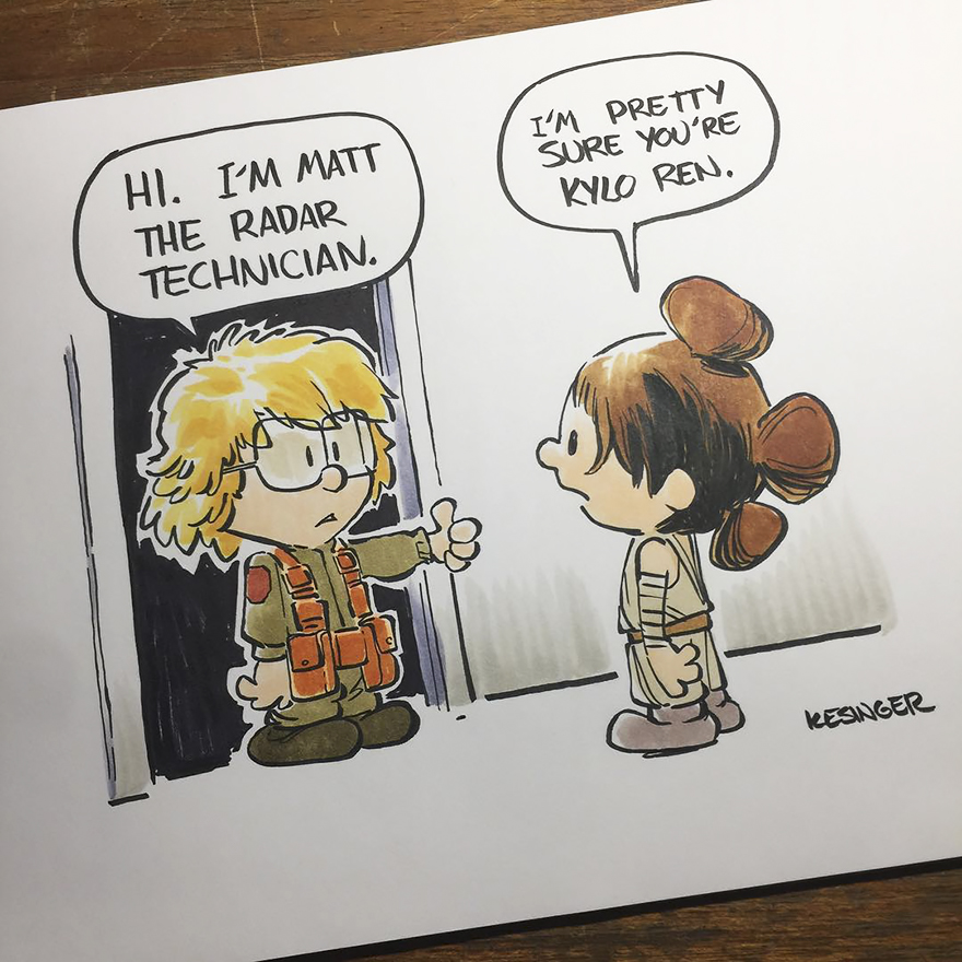 Disney Illustrator Combines Star Wars And Calvin &#038; Hobbes, And The Result Is Adorable