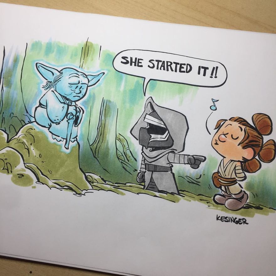 Disney Illustrator Combines Star Wars And Calvin &#038; Hobbes, And The Result Is Adorable