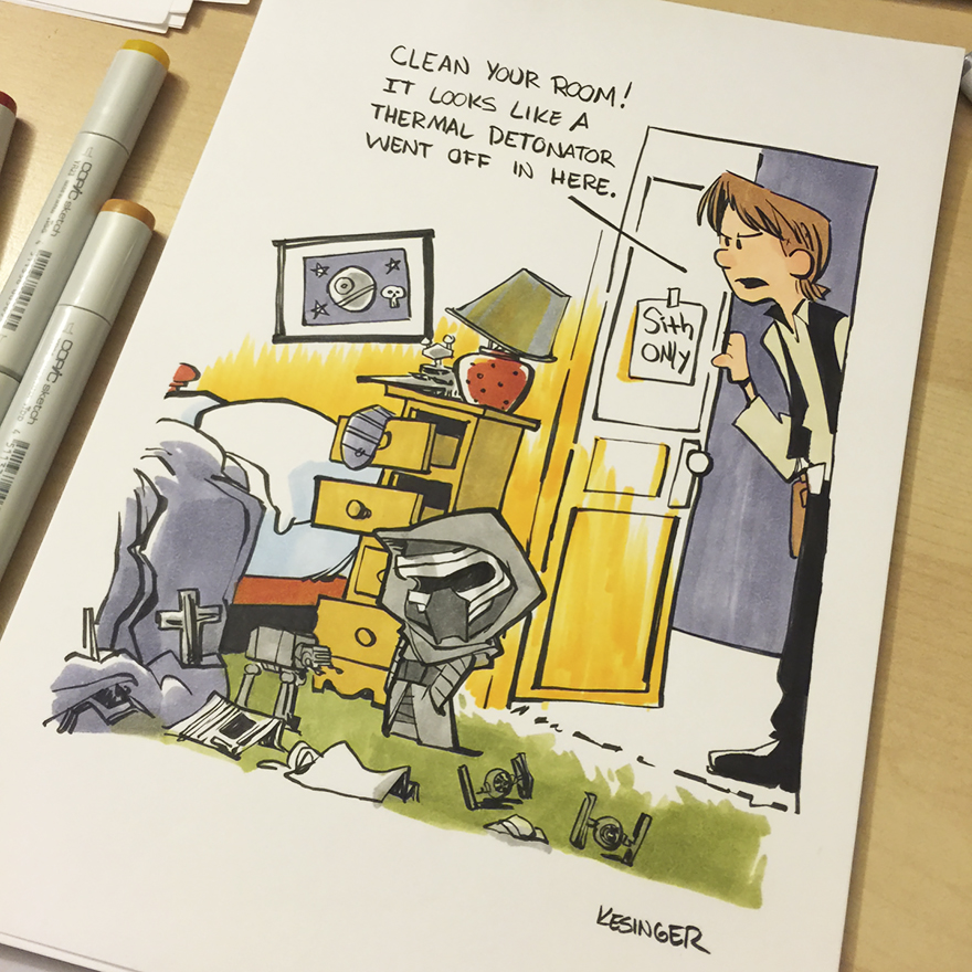 Disney Illustrator Combines Star Wars And Calvin &#038; Hobbes, And The Result Is Adorable