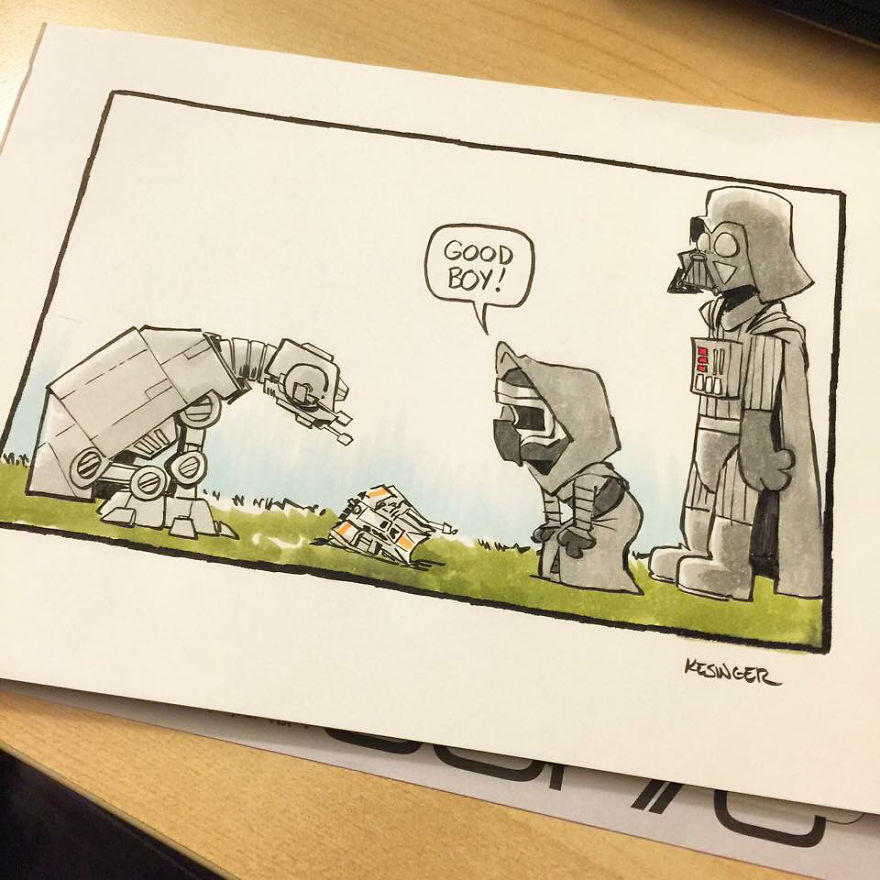 Disney Illustrator Combines Star Wars And Calvin &#038; Hobbes, And The Result Is Adorable