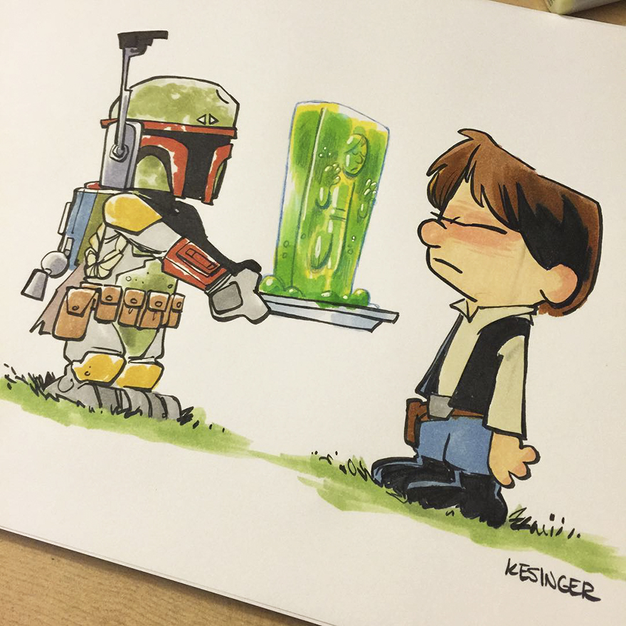 Disney Illustrator Combines Star Wars And Calvin &#038; Hobbes, And The Result Is Adorable