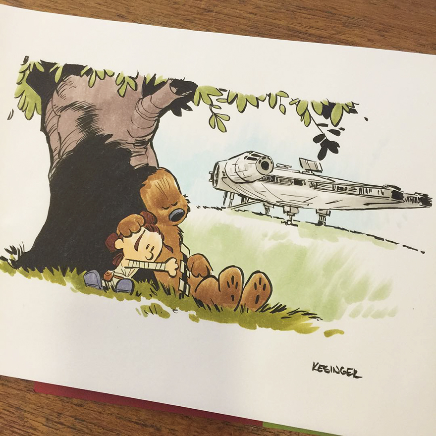 Disney Illustrator Combines Star Wars And Calvin &#038; Hobbes, And The Result Is Adorable