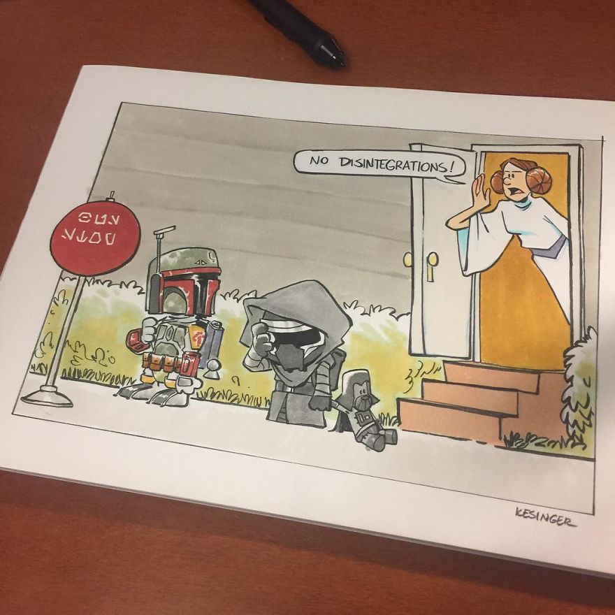 Disney Illustrator Combines Star Wars And Calvin &#038; Hobbes, And The Result Is Adorable